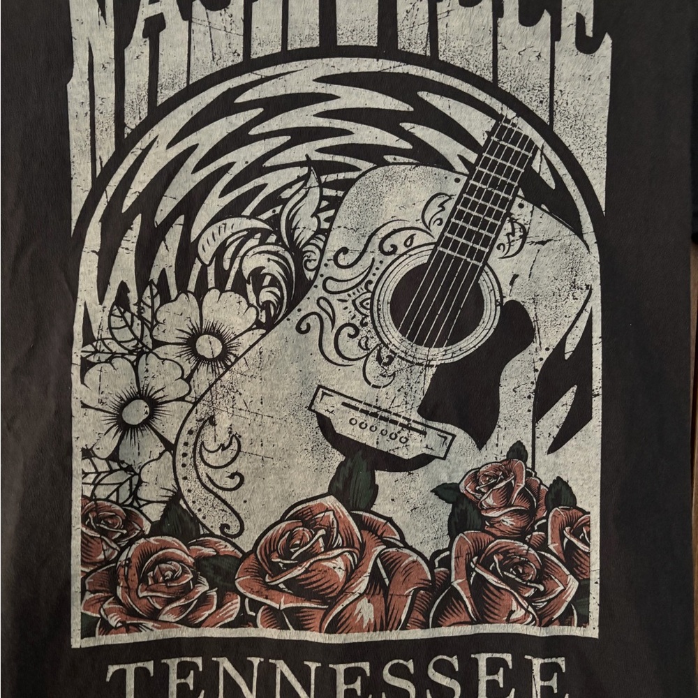 Women's Nashville Tennessee Grey Music City Tee | Size Small - Picture 3 of 7